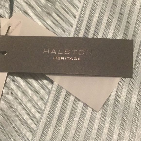 Halston Strapless Founce Dress Dew Cocktail - Picture 11 of 14